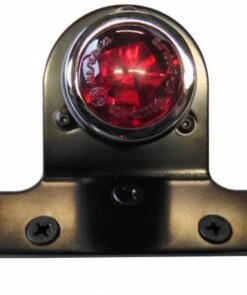 LED-Rücklicht Old School TYP4 Schwarz, Rotes Glas -Motorradzubehör Geschäft 255 066 45