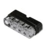 Mini LED Kennzeichenbeleuchtung Schwarz -Motorradzubehör Geschäft 43 99 8801
