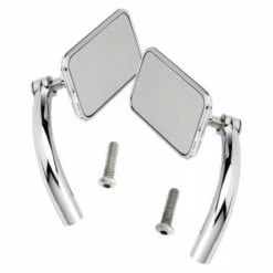 Biltwell Utility Spiegel Set Rectangle Chrom