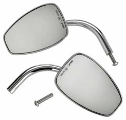 Biltwell Utility Teardrop Spiegel Set Chrom ECE