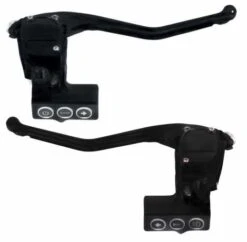 Rebuffini RR90 Armaturen Set Hydraulisch, Spiegel Oben, Schwarz Matt