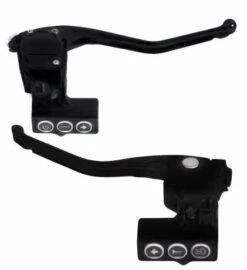 Rebuffini RR90 Armaturen Set Mechanisch, Spiegel Oben, Schwarz Matt