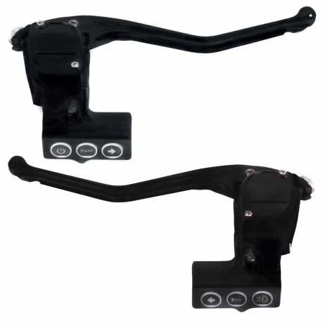 Rebuffini RR90 Armaturen Set Hydraulisch, Spiegel Unten, Schwarz Matt 3 Rebuffini RR90 Armaturen Set Hydraulisch, Spiegel Unten, Schwarz Matt