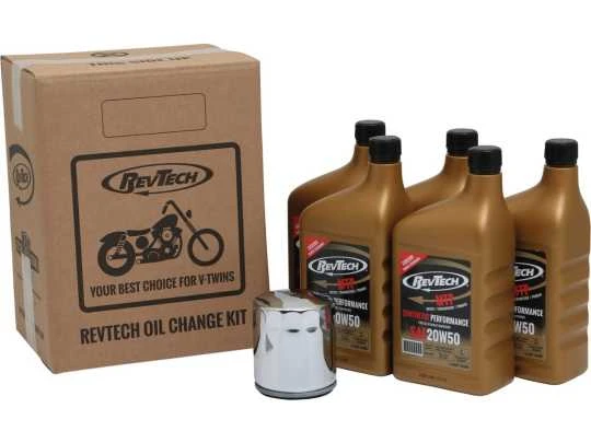 RevTech Ölwechsel Kit 20W50 MTP Synthetik 4.7L & Filter Chrom